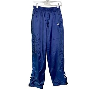 Vintage Adidas Navy Swish Track Pants Lined Water Resistant